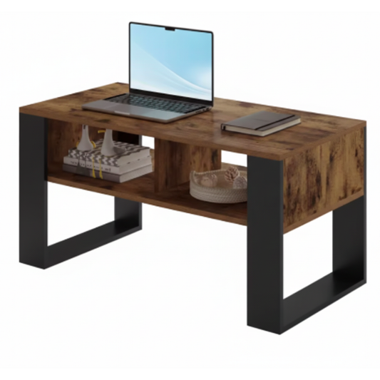 Table basse bois & noir Loft