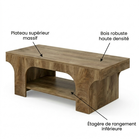 Table basse en bois ARCADE