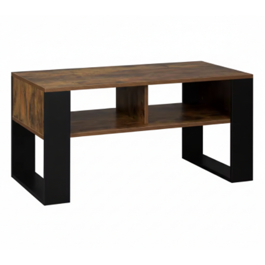 Table basse bois & noir Loft