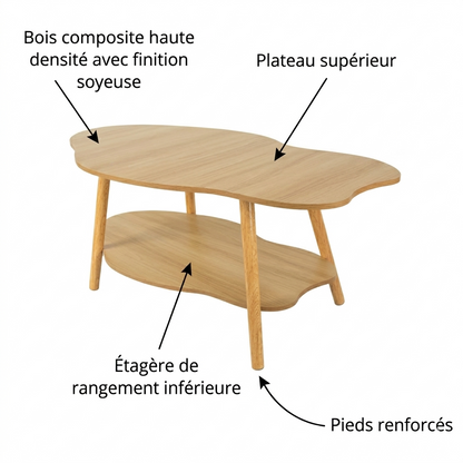 Table basse en bois NUAGE