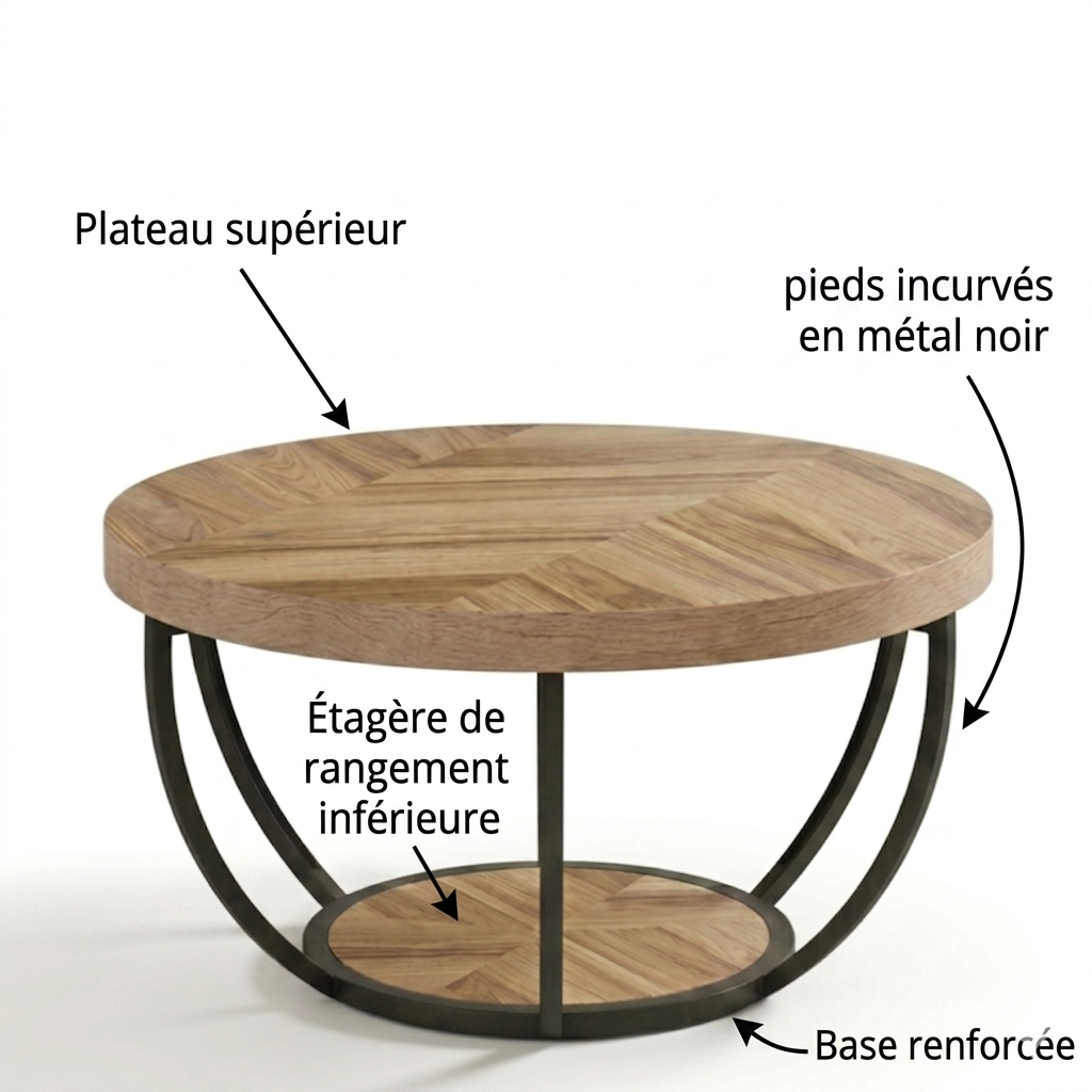 Table basse en bois VECTEUR