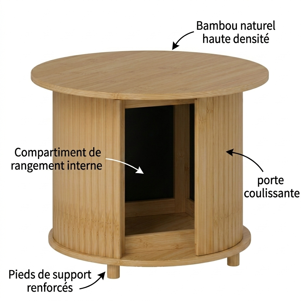 Table basse en bois CUBBY