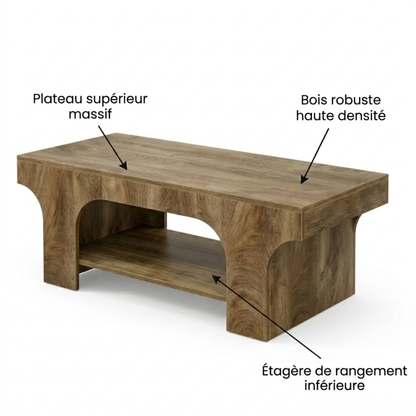 Table basse en bois ARCADE